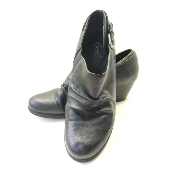 Kim Roger's Mazy Bootie Women's Size 10 Black Leather Ankle Booties - Picture 3 of 9